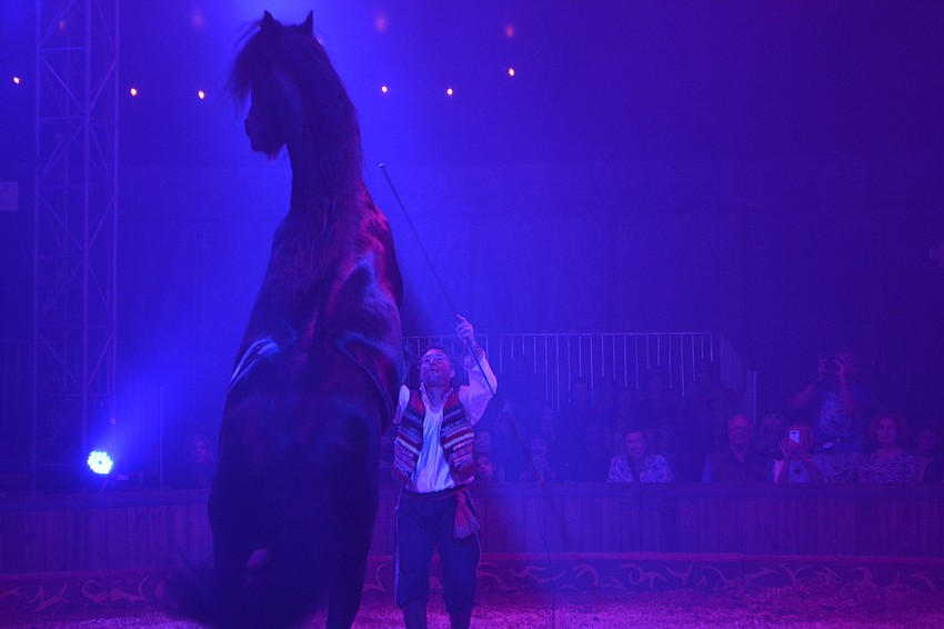 Olissio Zoppe shows his control over his magnificent horses.