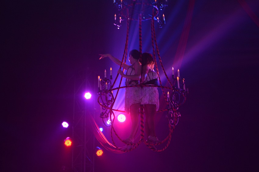All eyes were on the Chandelier high above the crowd.