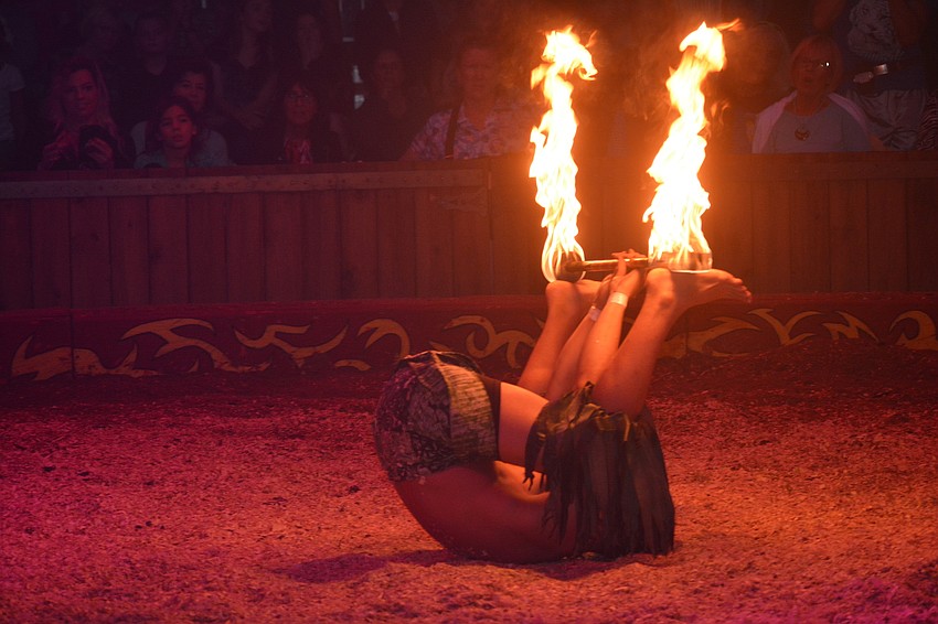 Seanoa Lavata delights the crowd with his own version of the 