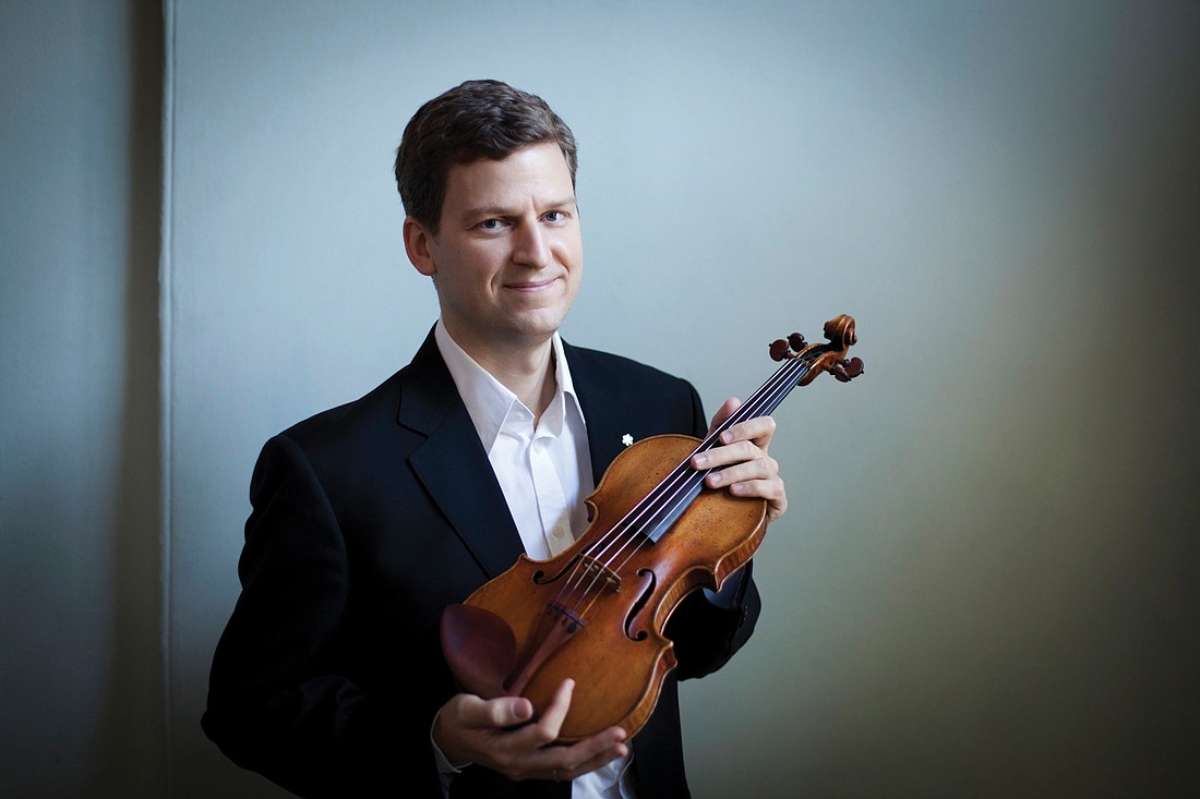 Violinist James Ehnes was the soloist for Sarasota Orchestraâ€™s â€œSummer to Winterâ€ Masterworks 3 concert Jan. 4-6. Courtesy photo