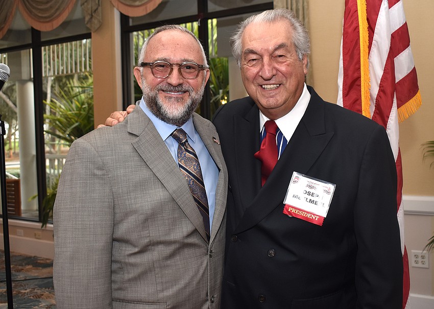 Guest speaker John Michael Chambers and Republican Club of Longboat Key President Joe McElmeel