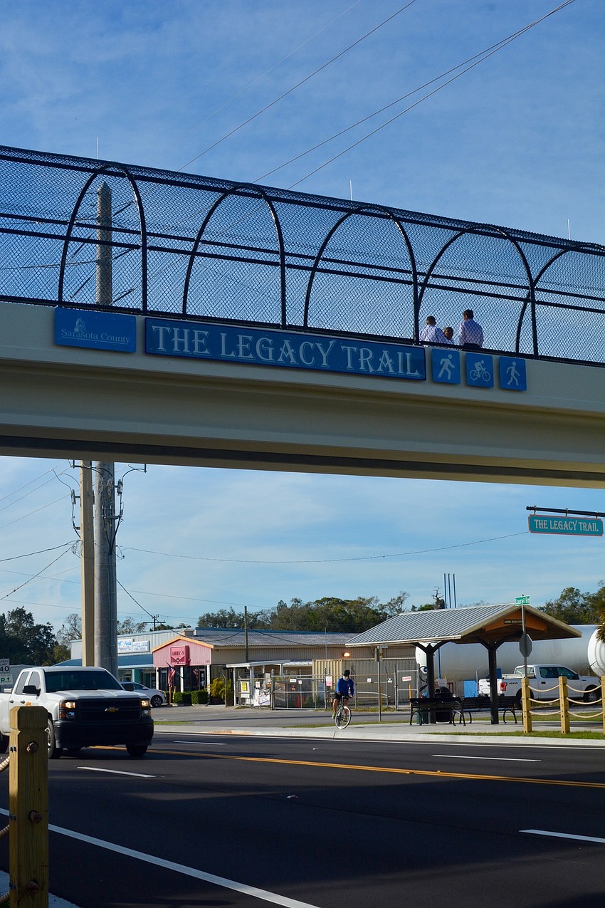 The Laurel Road overpass will help pedestrians and bicyclists to cross the road safely.