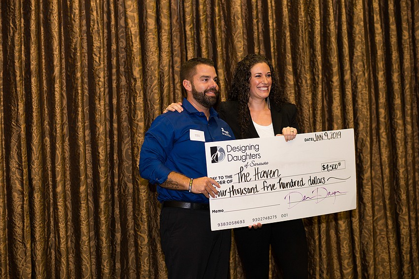 Brad Jones from The Haven collected the $4,500 check.