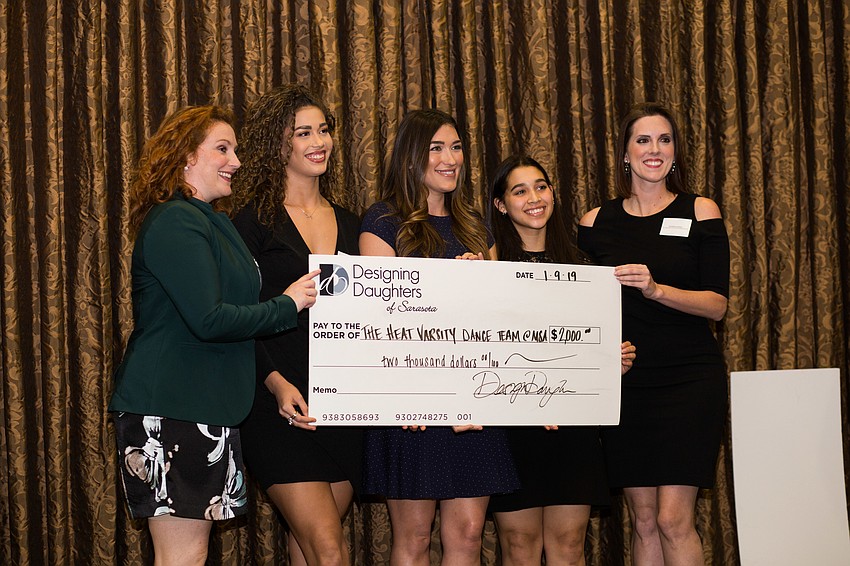 The coaches and captains represented The Heat Varsity Dance Team at the Manatee School for the Arts.