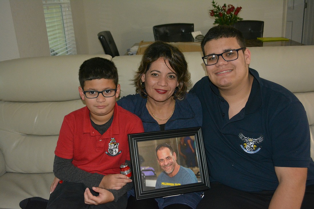 East County resident Violeta Velazquez, center, lost her husband, Tony Rodriguez, unexpectedly in September 2018 to health issues. Her sons, Zergio Rodriguez Velazquez (left) and Zebastian Rodriguez Velazquez (right) are healing.