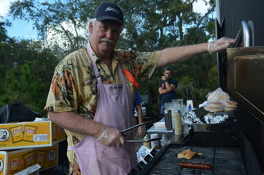 Elks chef Richard Sargent kept the hamburgers and hot dogs coming.