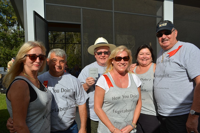 Elks' Faith Frost, Steve Cannizzo, Rick and Annette Ormsby and Donna and Jerry Van Riper wore their 