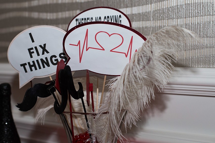 The photobooth had themed props.