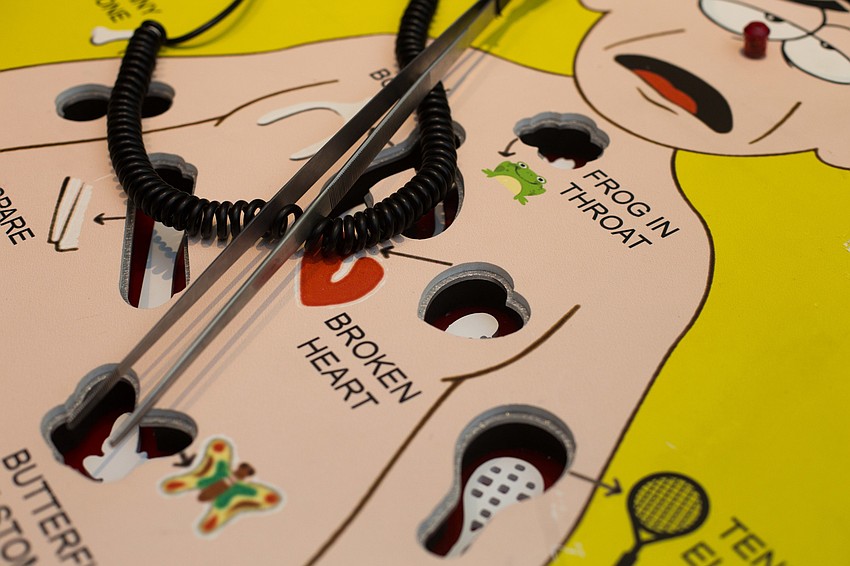 Guests could try their hands at a larger sized Operation game.