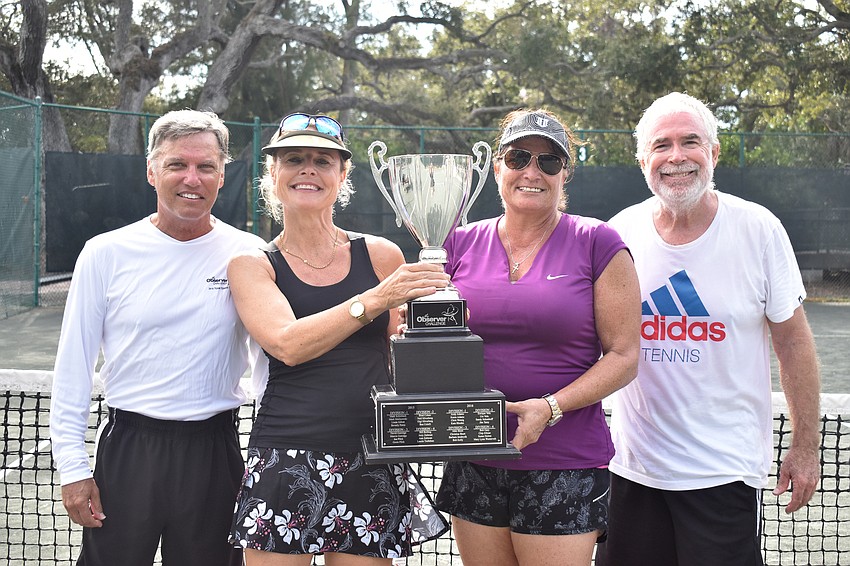 Division 3 champions Bill Hocker, Dominique Sparks, Monica Darold Costello and Bob Fletcher