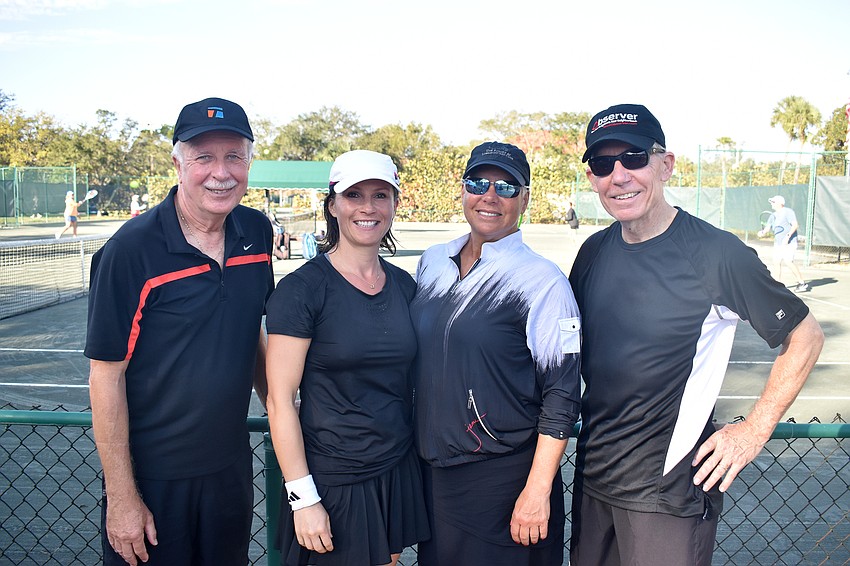 Division 4 runners-up David Novak, Svetlana Janglin, Beth Gotthelf and Matt Walsh