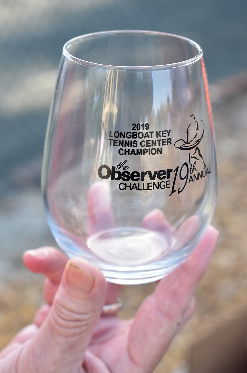 Winners and runners-up received stemless wine glasses as a prize.