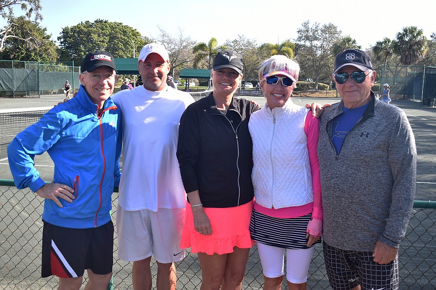 Matt Walsh, Mark Malinowski, Karin Buffett, Sandy Schonhoff and Jim Tarsy