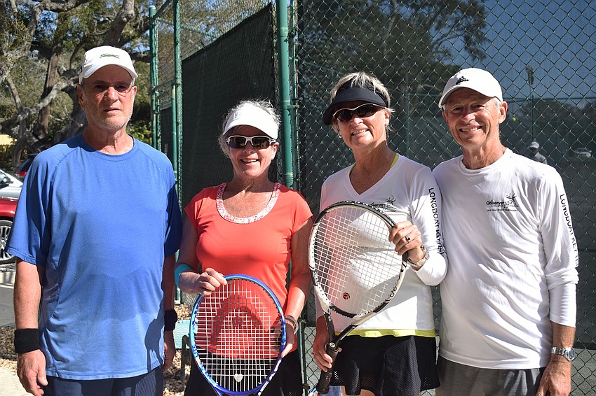 Division 5 competitors David Ross, Valri Poley and Jennifer and Ken Southward