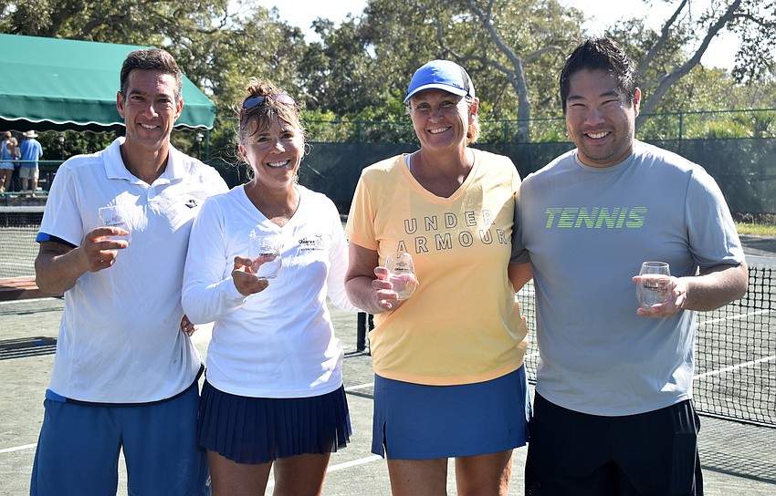 Division 1 runners-up Erik Patel, Chris Adelman, Tami Dalto and Andrew Chiang
