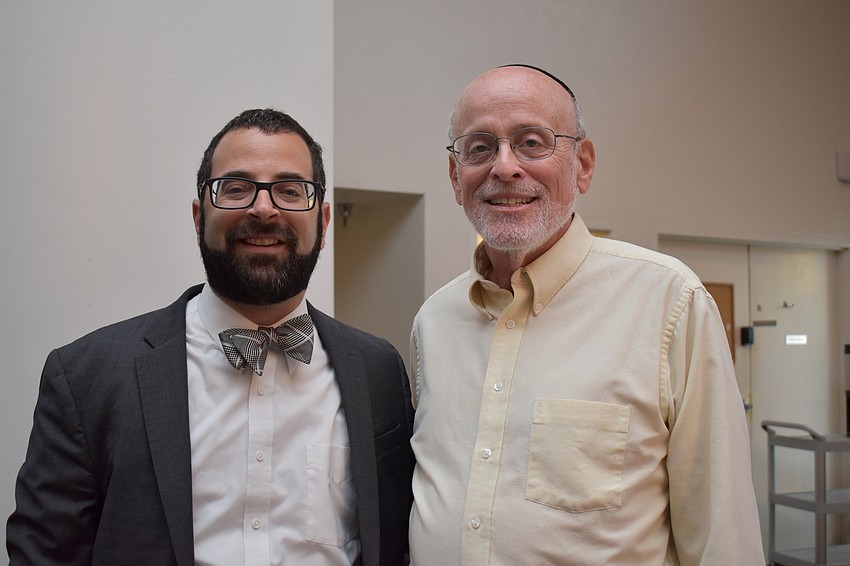 Seth Miller, the executive director of the Innocence Project of Florida and Rabbi Michael Werbow