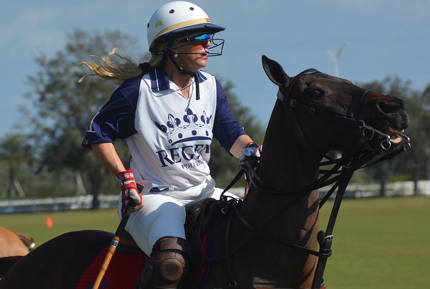 The Internationals' Kelly Beck was the only woman in the field.