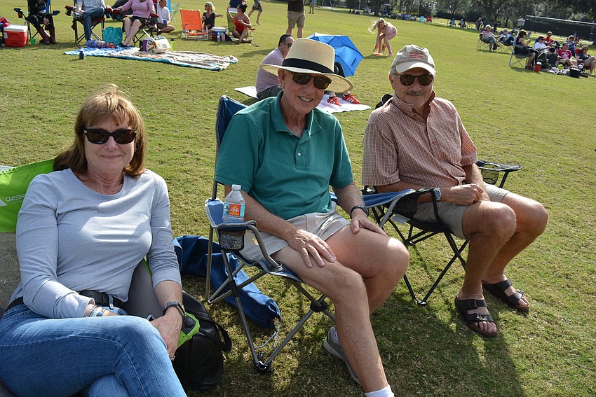 Arcadia's Deb Hackney joined her friend John Pether, of The Meadows, and husband, Bill Hackney for the outdoor event.