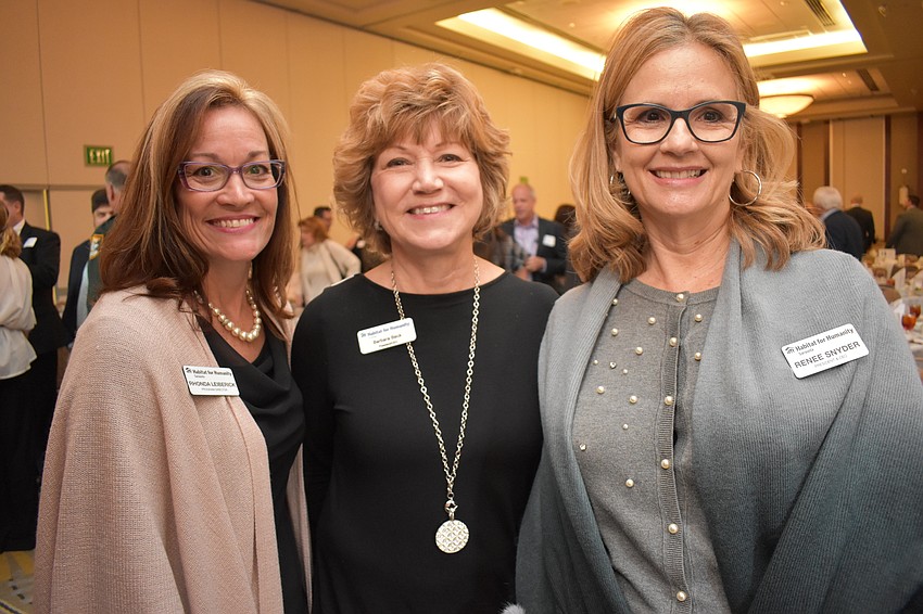 Rhonda Leiberick, the program director for Habitat for Humanity of Sarasota, Barbara Beck, Habitat for Humanity of Florida President and CEO and Renee Snyder, Habitat for Humanity of Sarasota