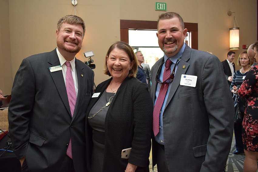 Jay Riley, Director of Business Outreach and Engagement at USF-SM, Virginia Haley, the president of Visit Sarasota and Casey Welch, Assistant Vice President for External Affairs and Government Relation at USF-SM
