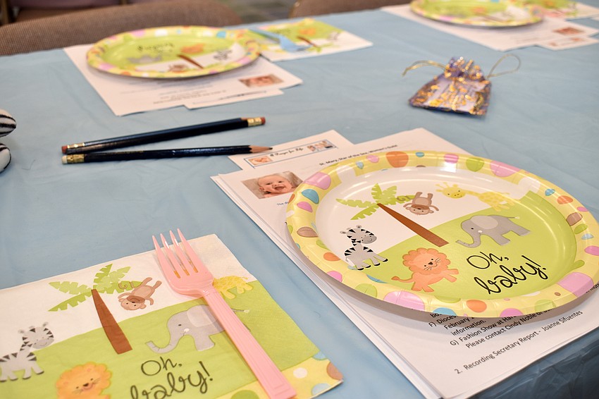 Each table was decorated with themed plates and cutlery.