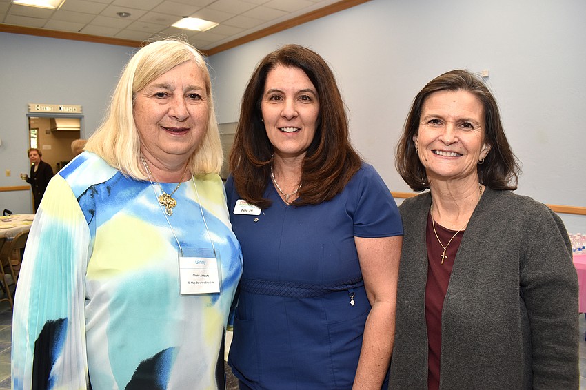 Ginny Akhoury with Community Pregnancy Clinics representatives Patty Madsen and Karen Liebert
