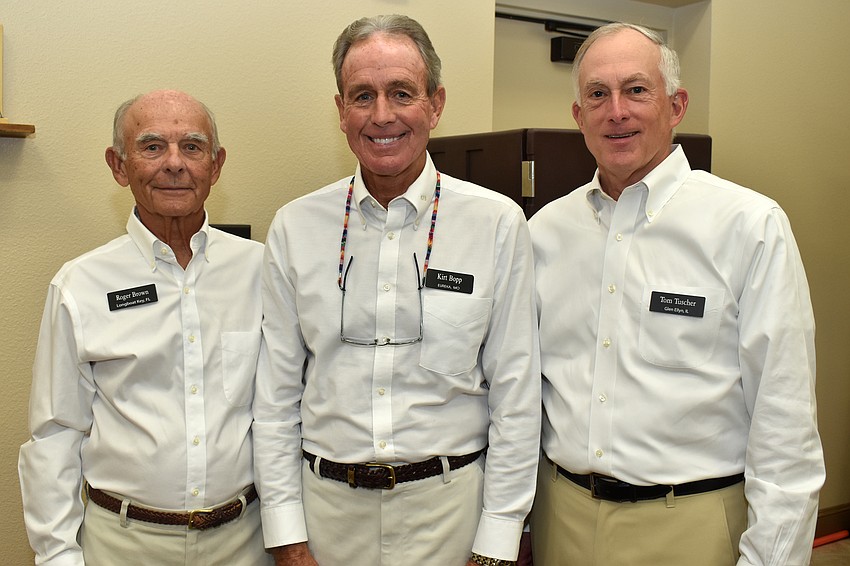 Roger Brown, Kirt Bopp and Tom Tuscher were just a few of the men who served the light dishes to the women.