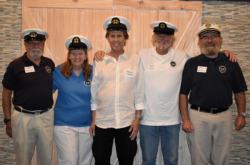 Dockmaster Larry Bateman, Purser Margie Clark, Scribe Graham Sampson, Dockmaster John Shea Commodore Bill Coughlin