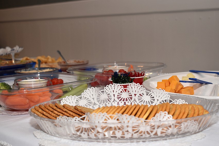 Residents enjoyed a buffet dinner before the ceremony began.
