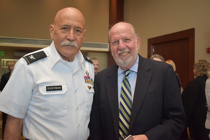 Braden River Veterans of Foreign War's Gill Ruderman and Len Friedlander