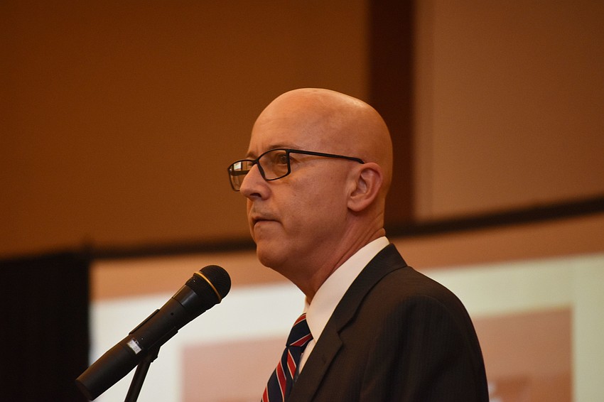 Southeastern Guide Dog's CEO Titus Herman gave a warm welcome to the attendees of the Heroes Breakfast, while explaining a little bit of the history behind Southeaster Guide Dogs.