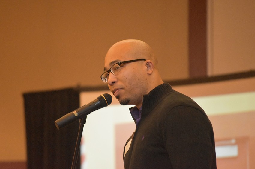 Veteran Sean Brown read a short story called 