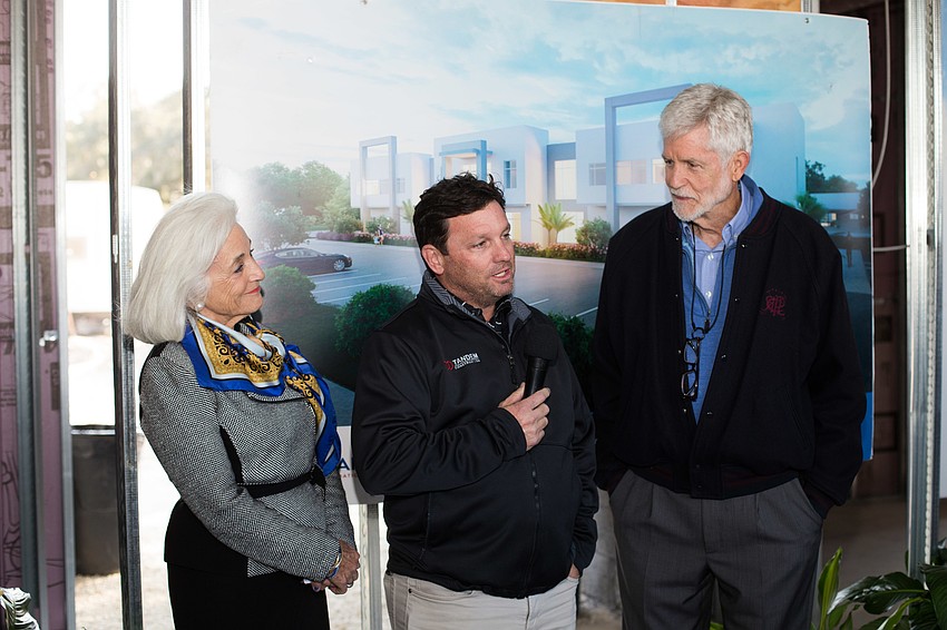 Brian Leaver tells the audience about his own foster children and his passion for this project.