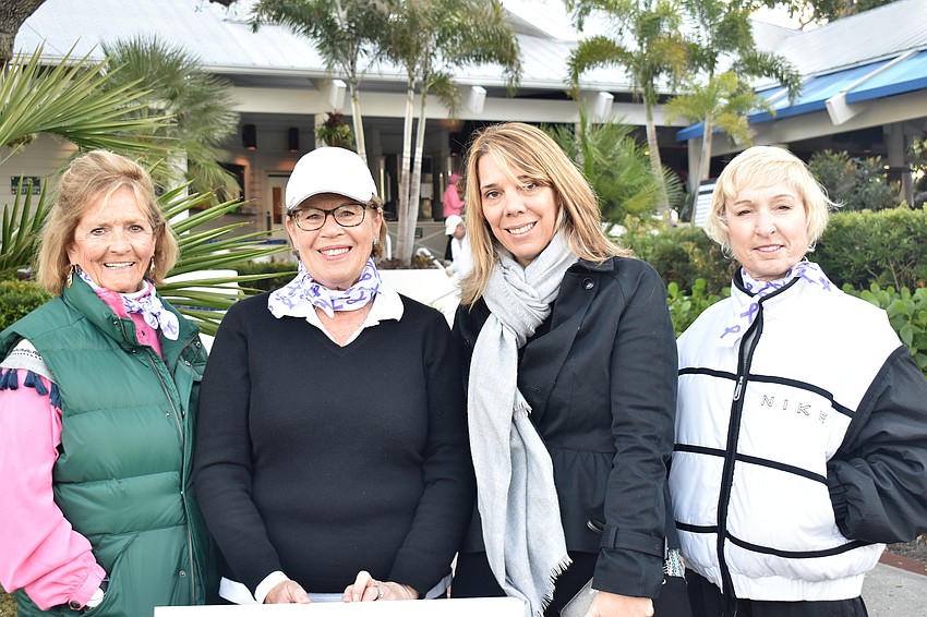 Event co-chairwomen Margo Bischof and Sandy Fulkerson, SPARCC Communications Manager Cherie Heasley and and event co-chairwoman Sandy Keir