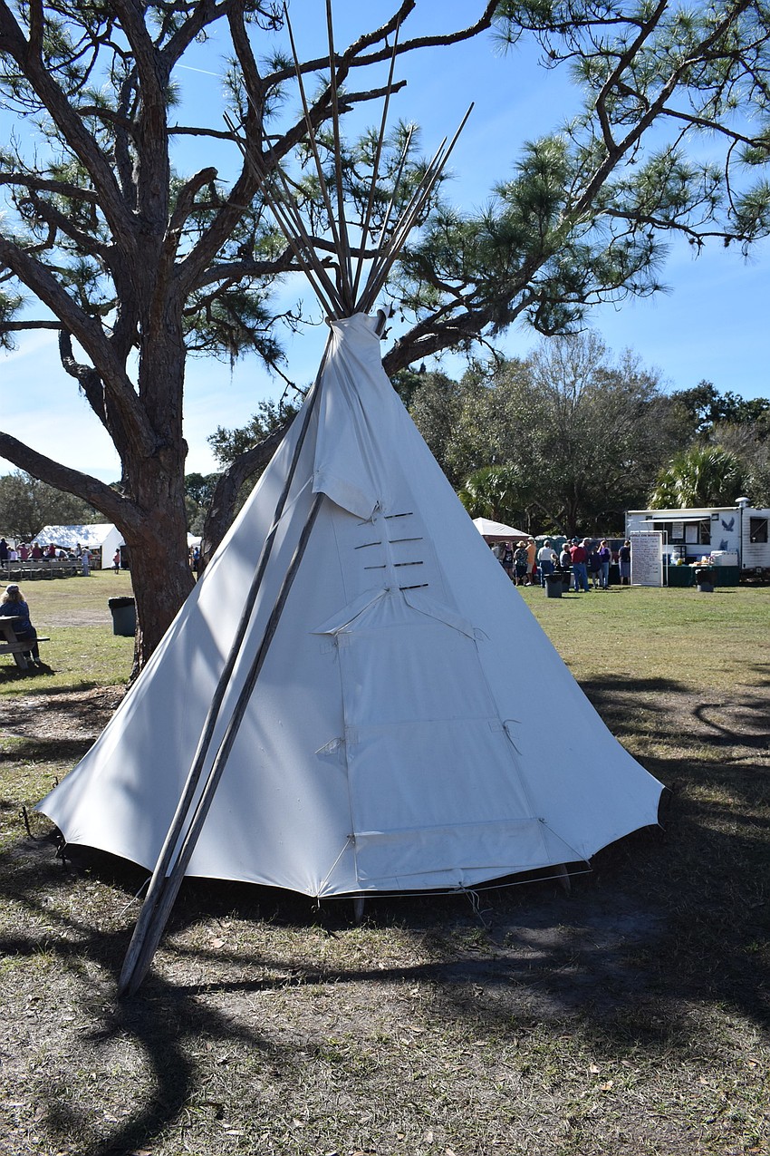 There was a teepee set up on the grounds for festival-goers to check out.