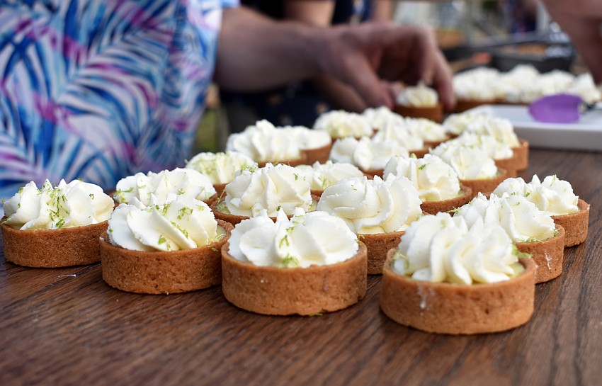Tommy Bahama Restaurant and Bar served mini key lime pies.