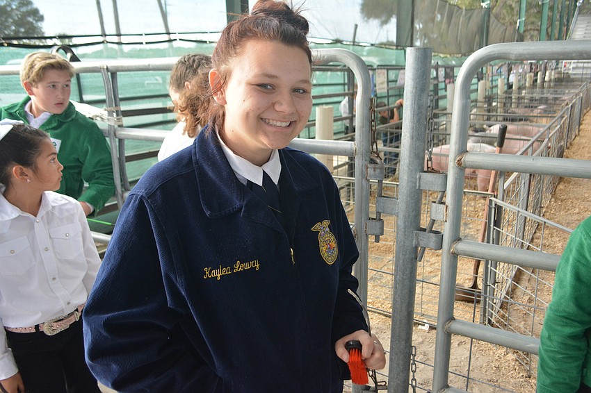 Myakka City's Kaylea Lowry was hoping to get $5 to $6 a pound for her pig.