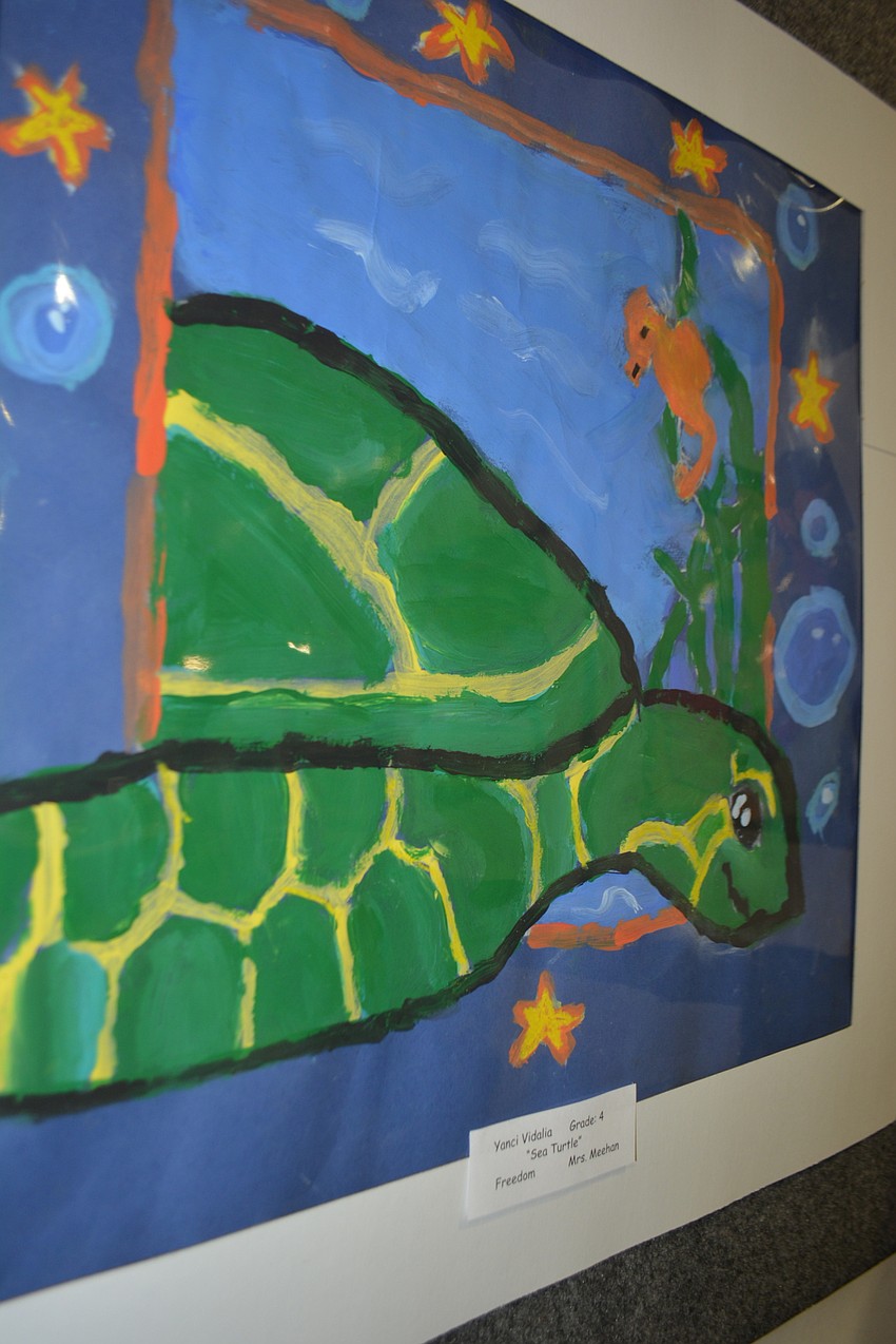 Freedom Elementary fourth-grader Yanci Vidalia had her artwork displayed at the fair.
