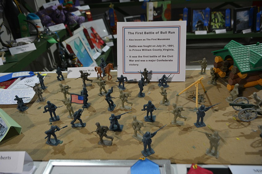 Ten-year-old Joshua Well earned an award for his model of the First Battle of Bull Run.