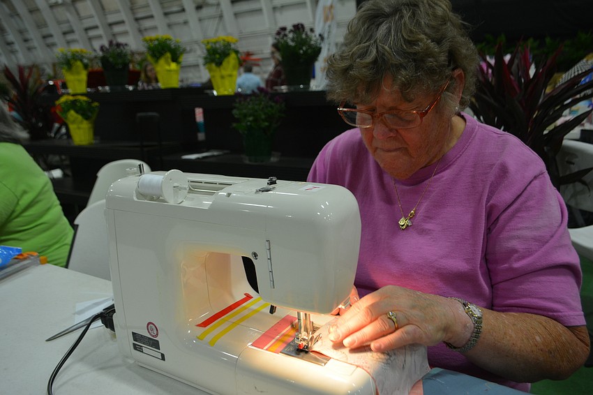 Bradenton's Kathy Pell, a member of the American Sewing Guild, was on hand to give crafting tips.