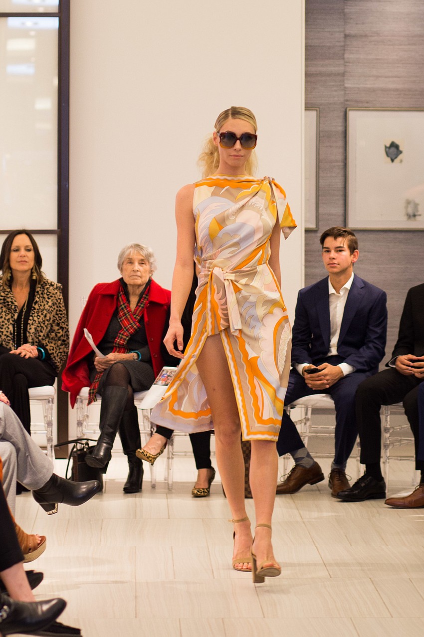 The fashion show featured modern, chic styles from designer labels.