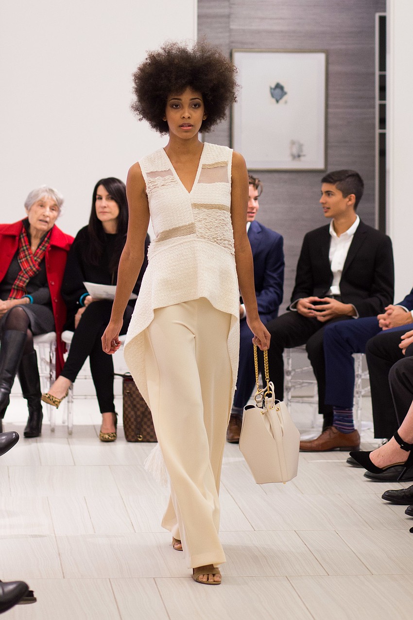 The fashion show featured modern, chic styles from designer labels.