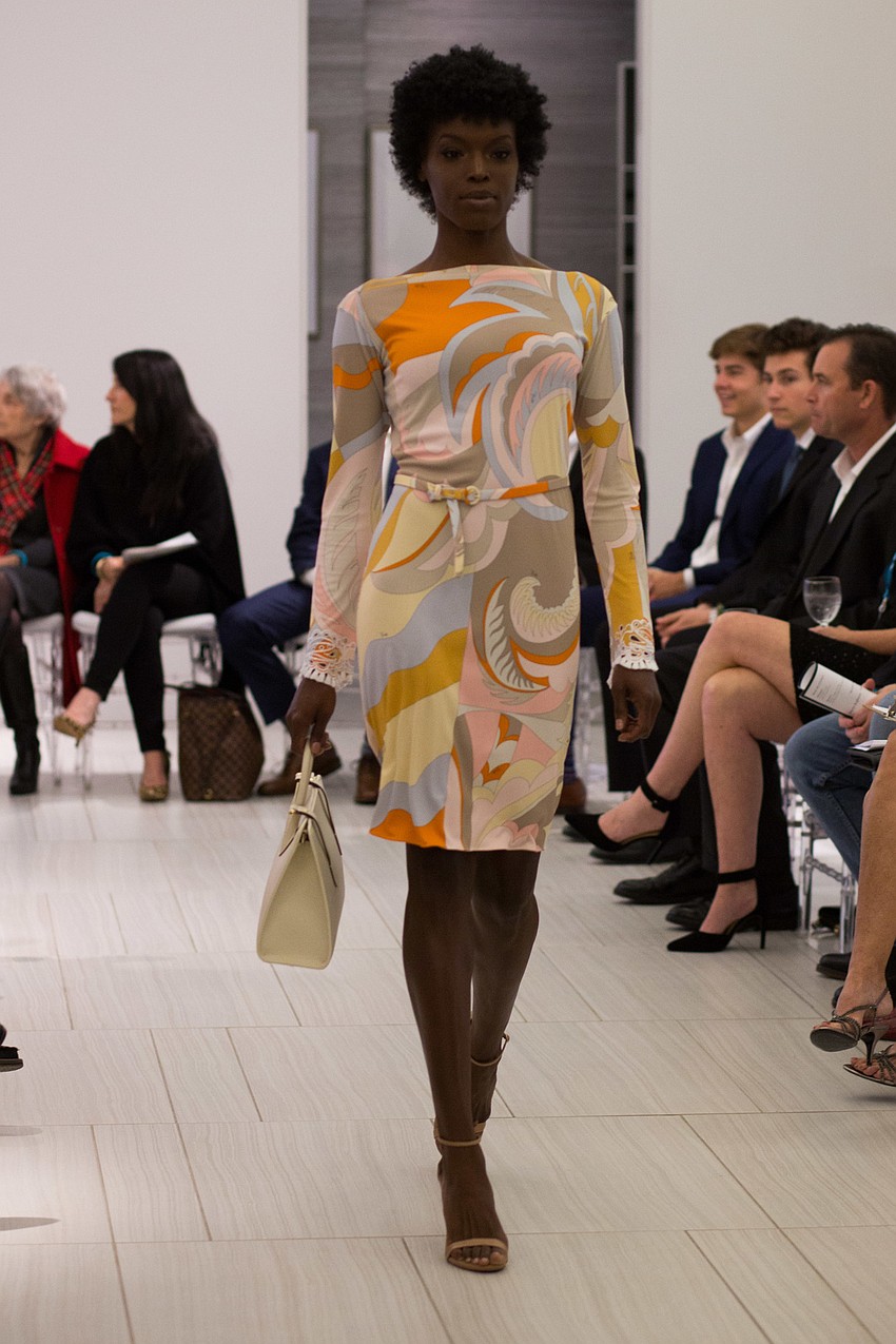 The fashion show featured modern, chic styles from designer labels.