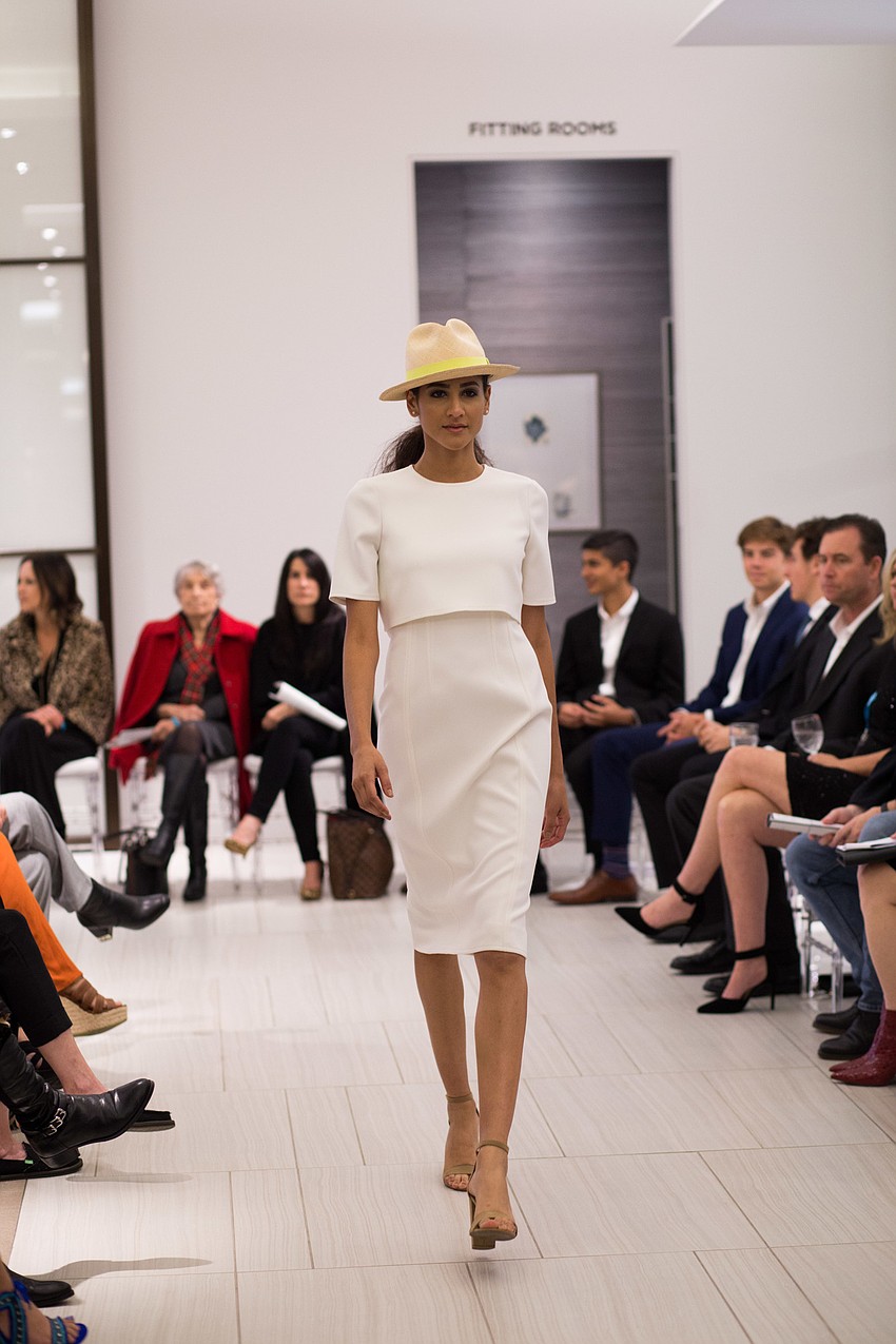 The fashion show featured modern, chic styles from designer labels.