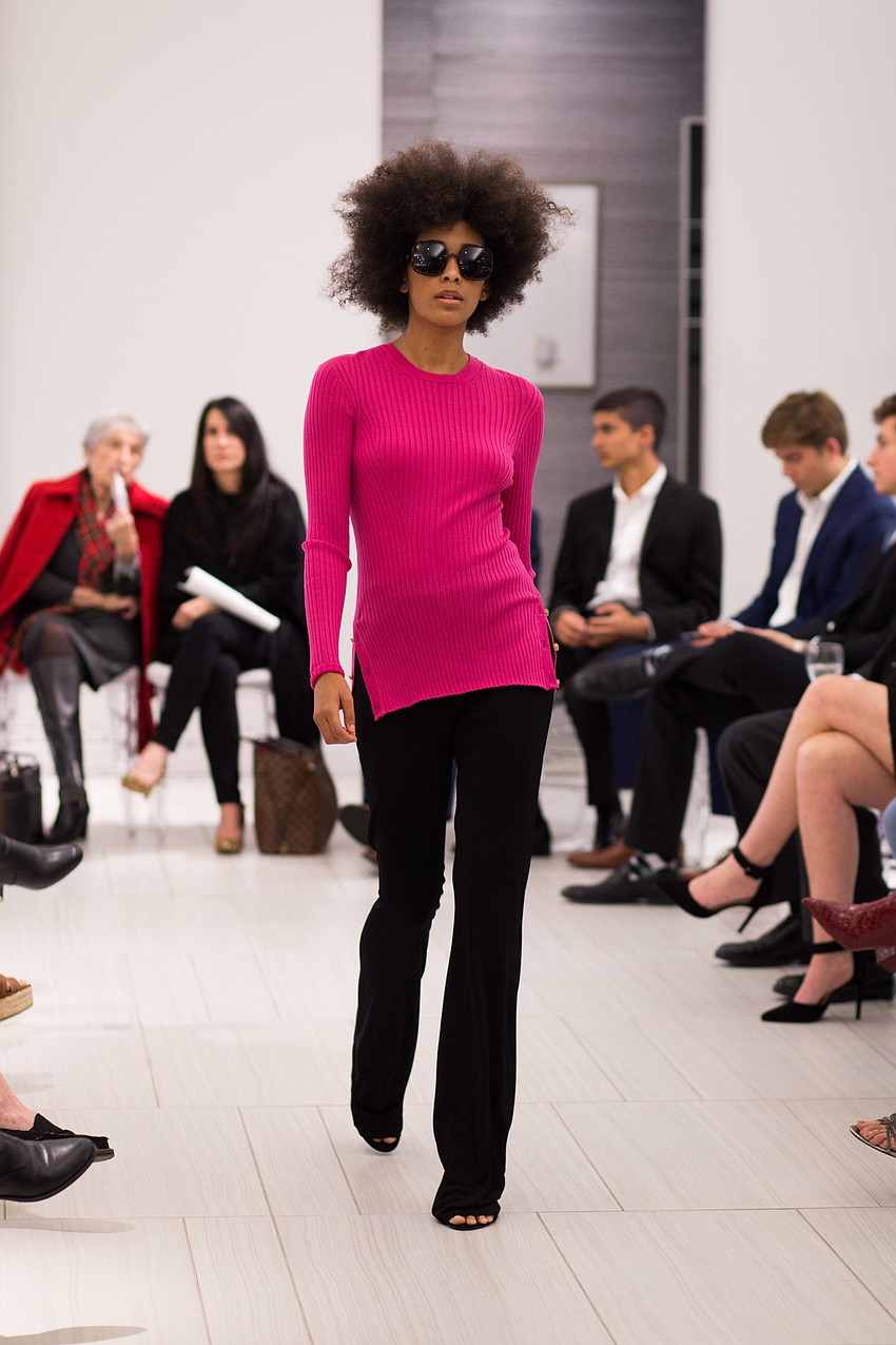 The fashion show featured modern, chic styles from designer labels.