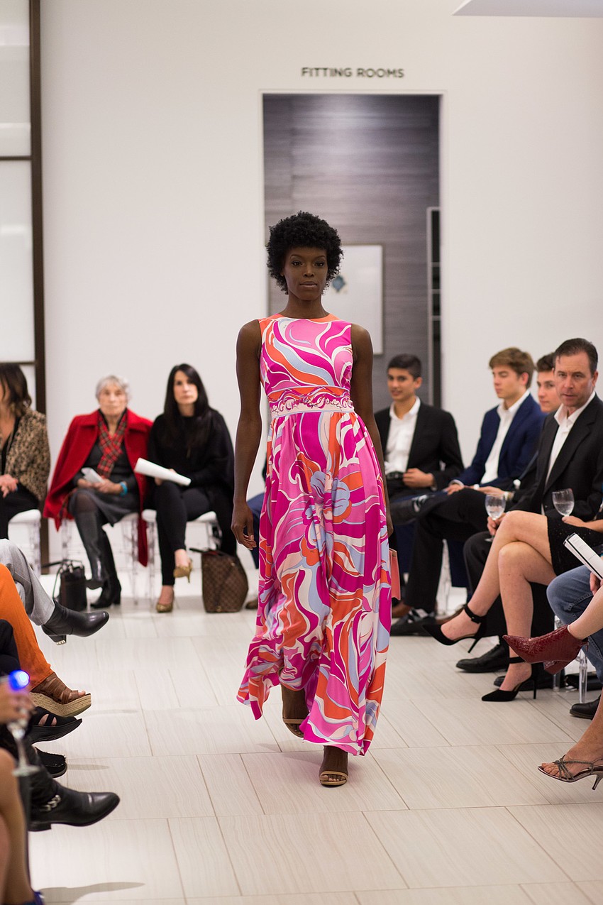 The fashion show featured modern, chic styles from designer labels.