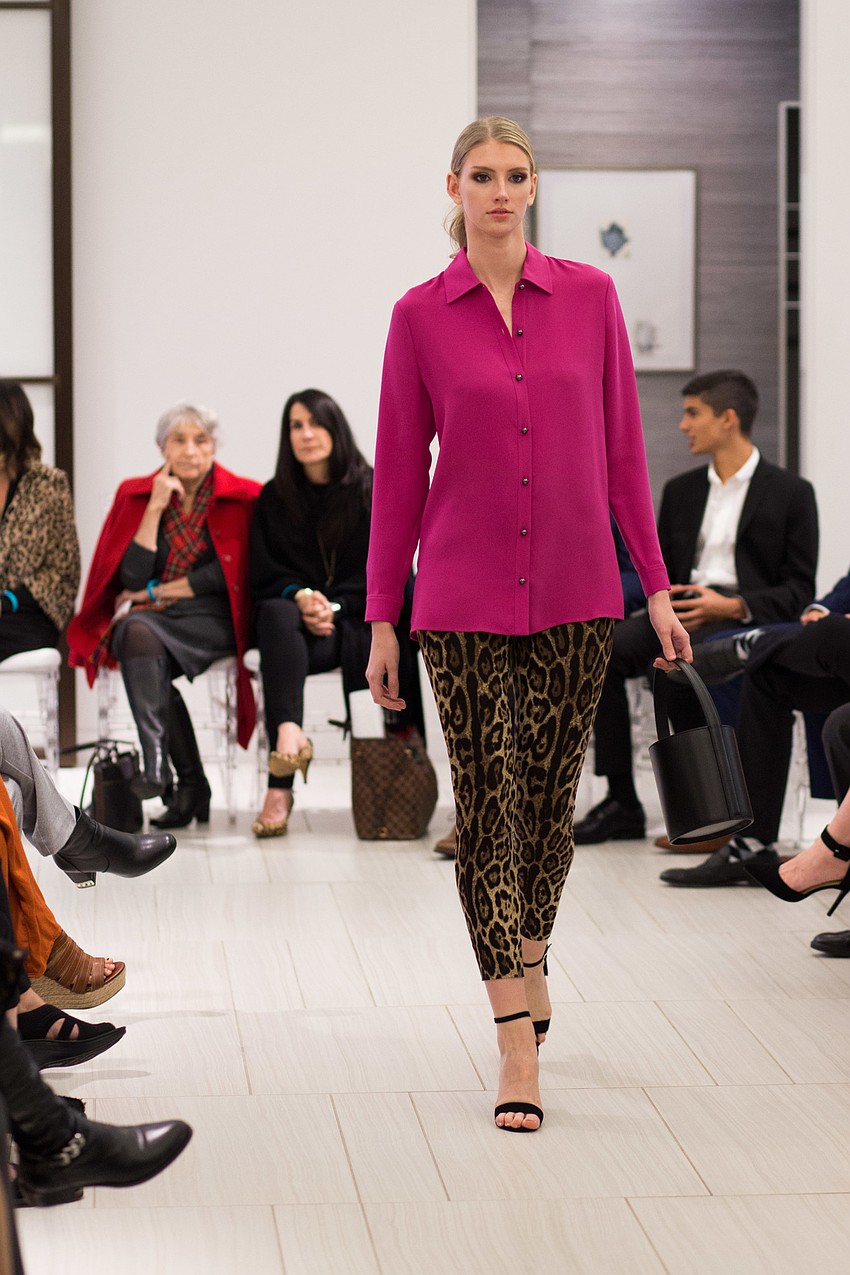 The fashion show featured modern, chic styles from designer labels.