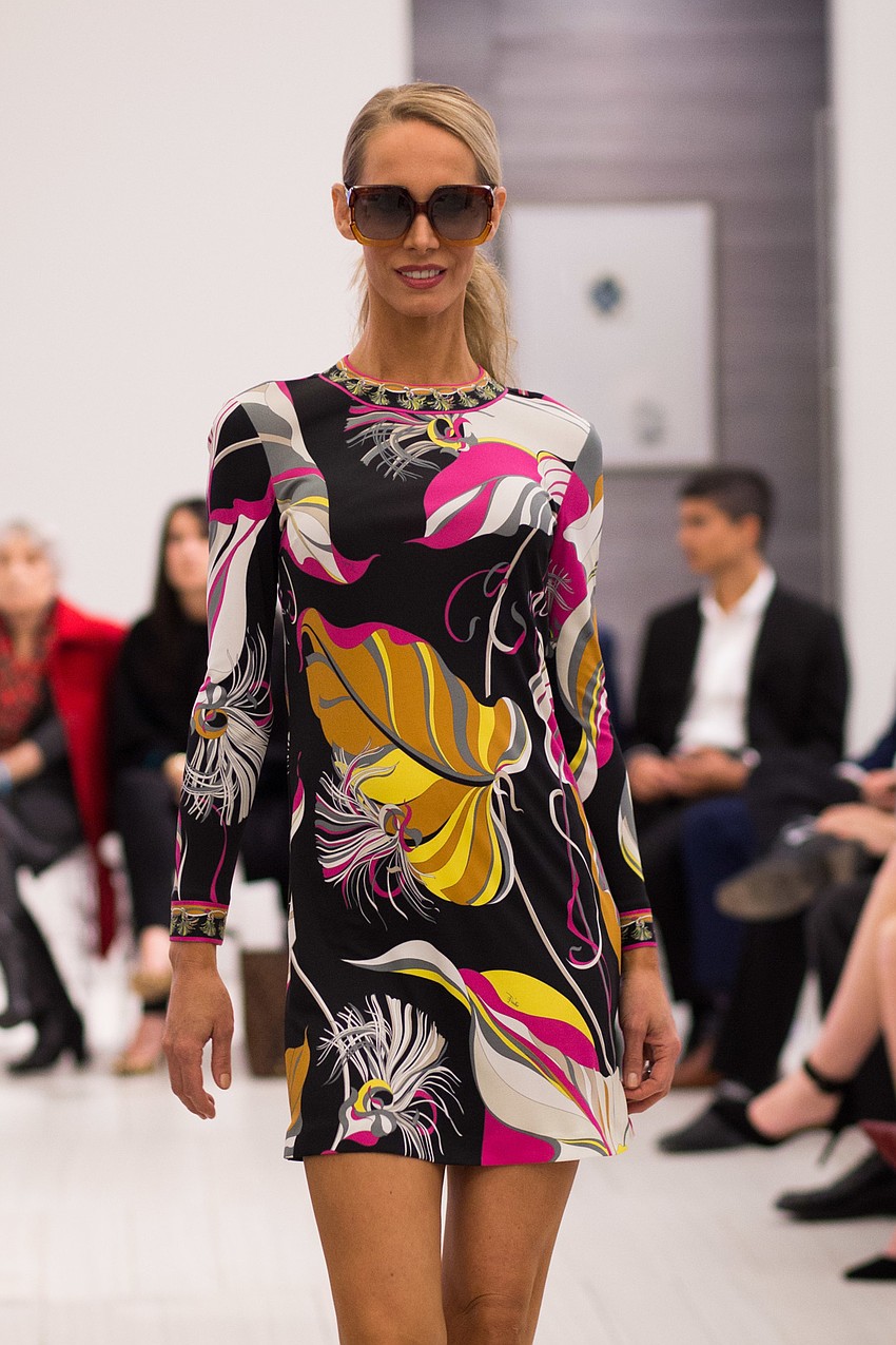 The fashion show featured modern, chic styles from designer labels.