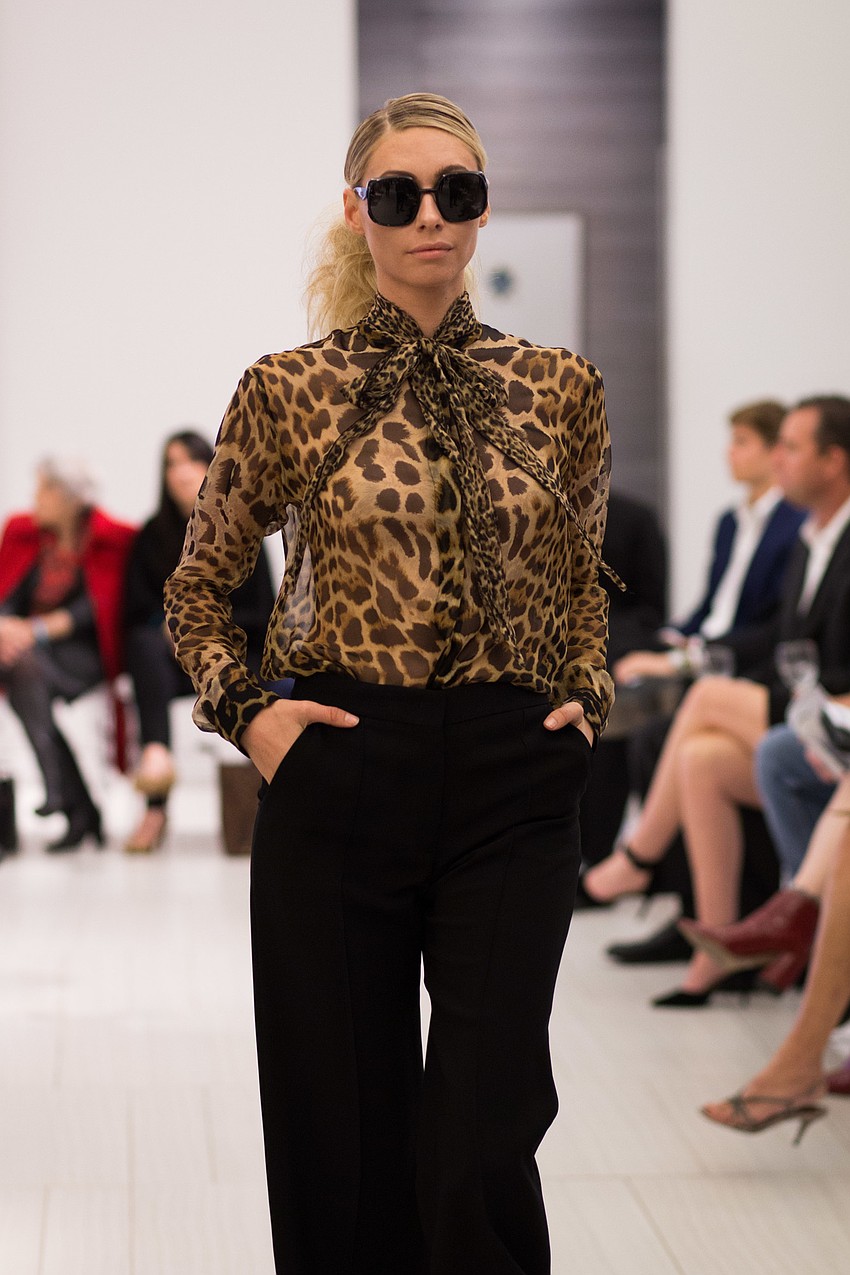 The fashion show featured modern, chic styles from designer labels.