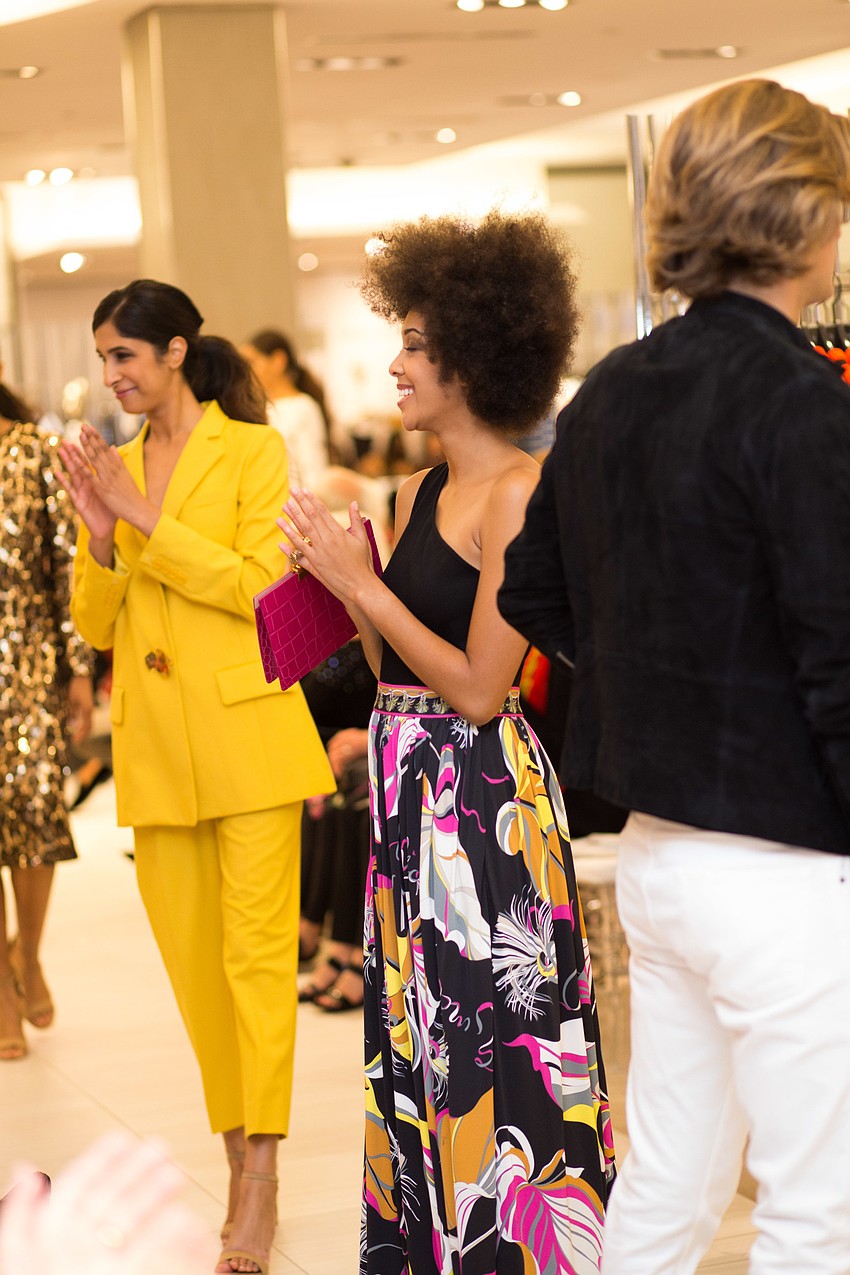 The models lined the stage to end the show.